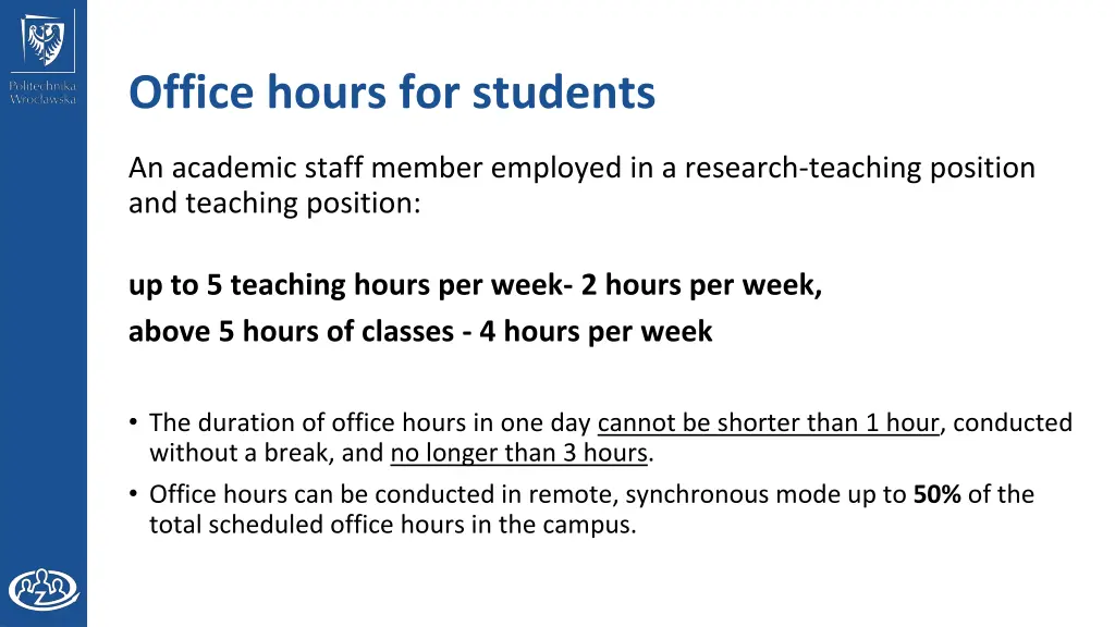 office hours for students
