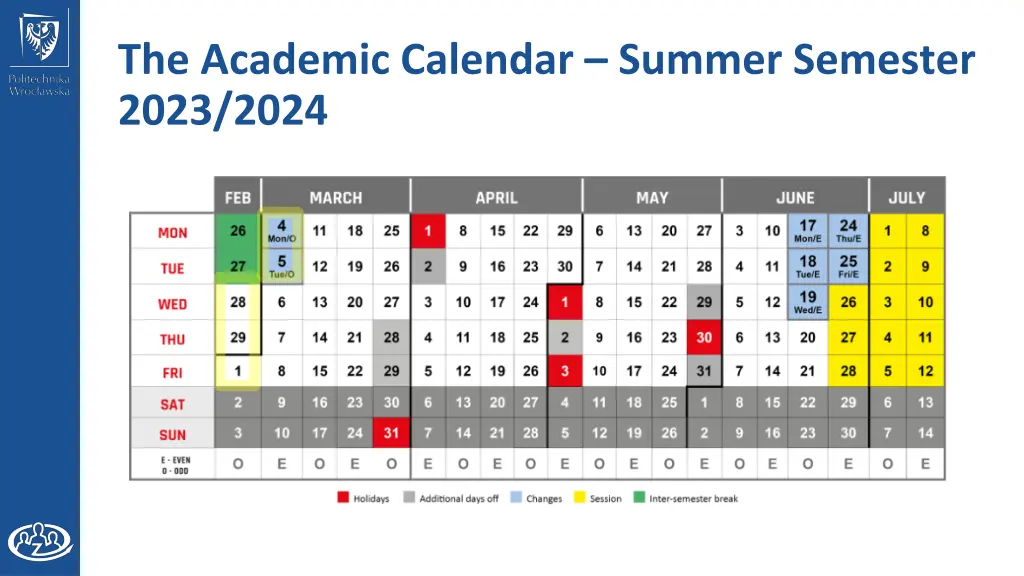 the academic calendar summer semester 2023 2024