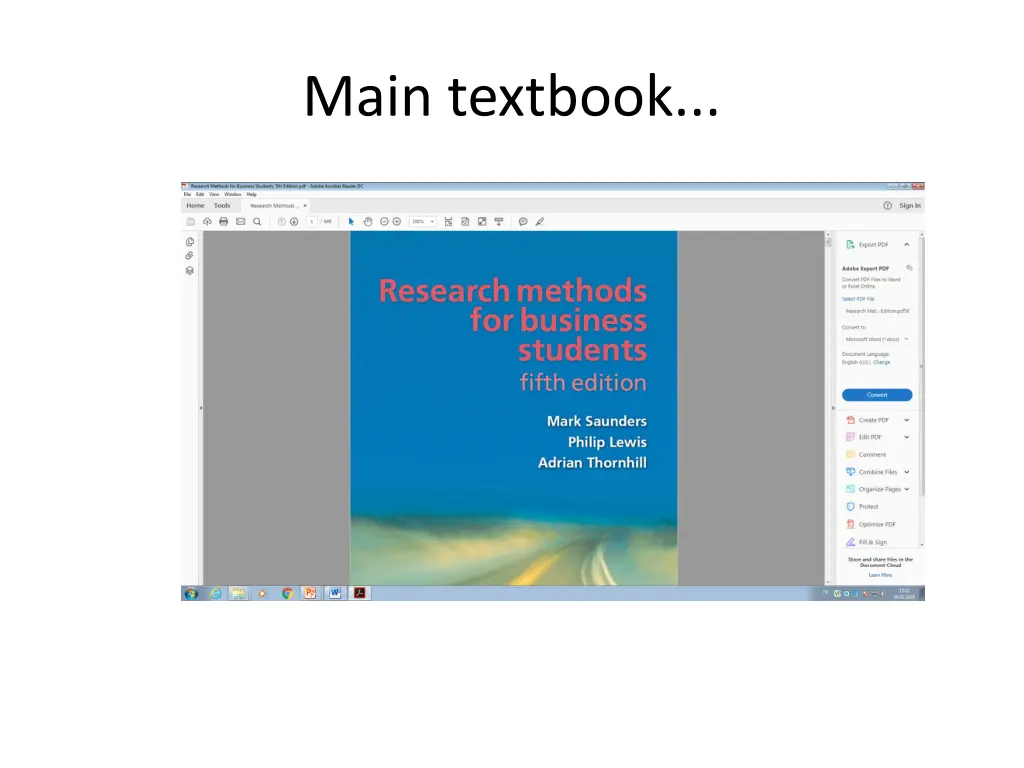 main textbook