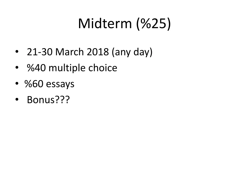 midterm 25