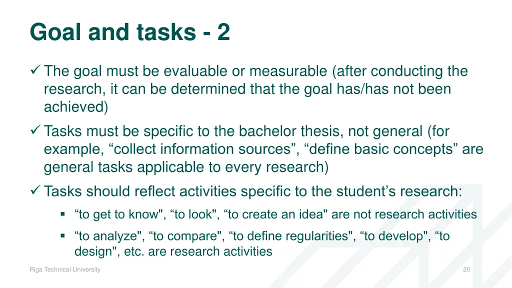 goal and tasks 2