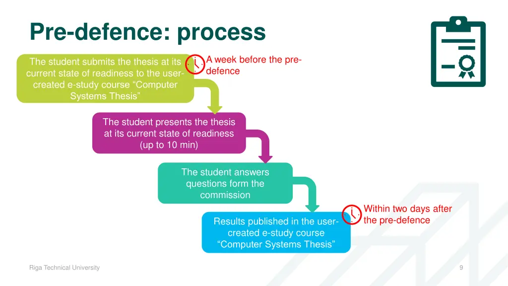 pre defence process