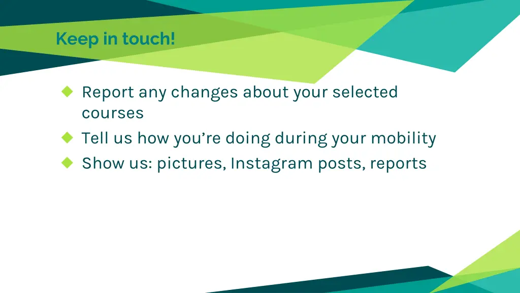 keep in touch