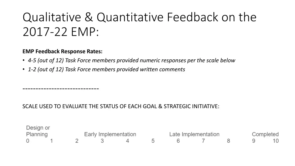 qualitative quantitative feedback on the 2017