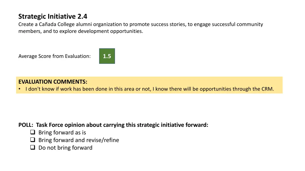strategic initiative 2 4 create a ca ada college