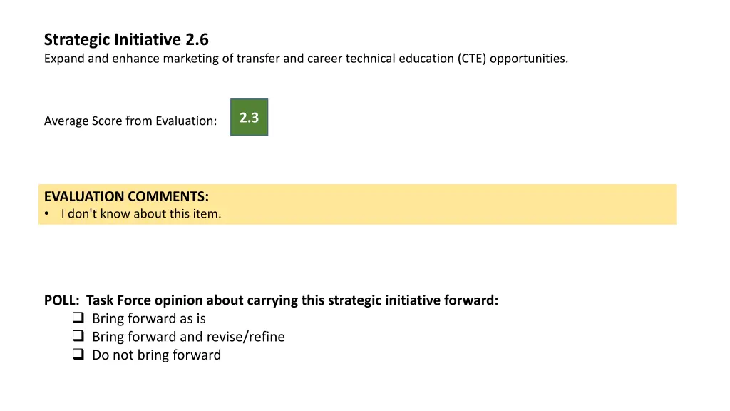 strategic initiative 2 6 expand and enhance