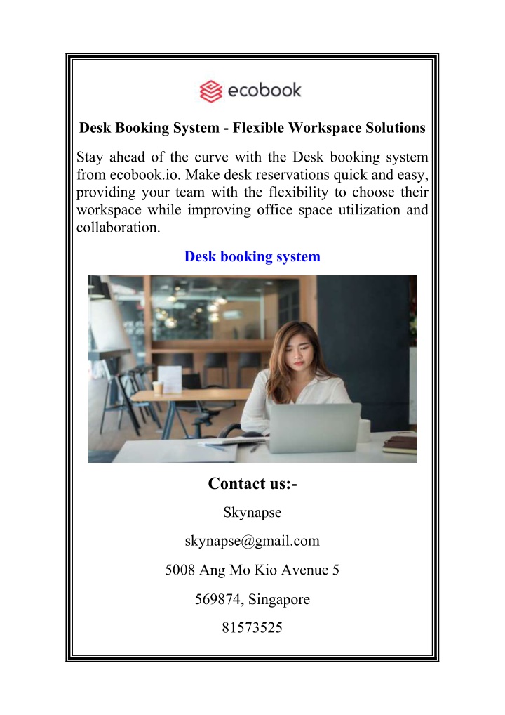 desk booking system flexible workspace solutions
