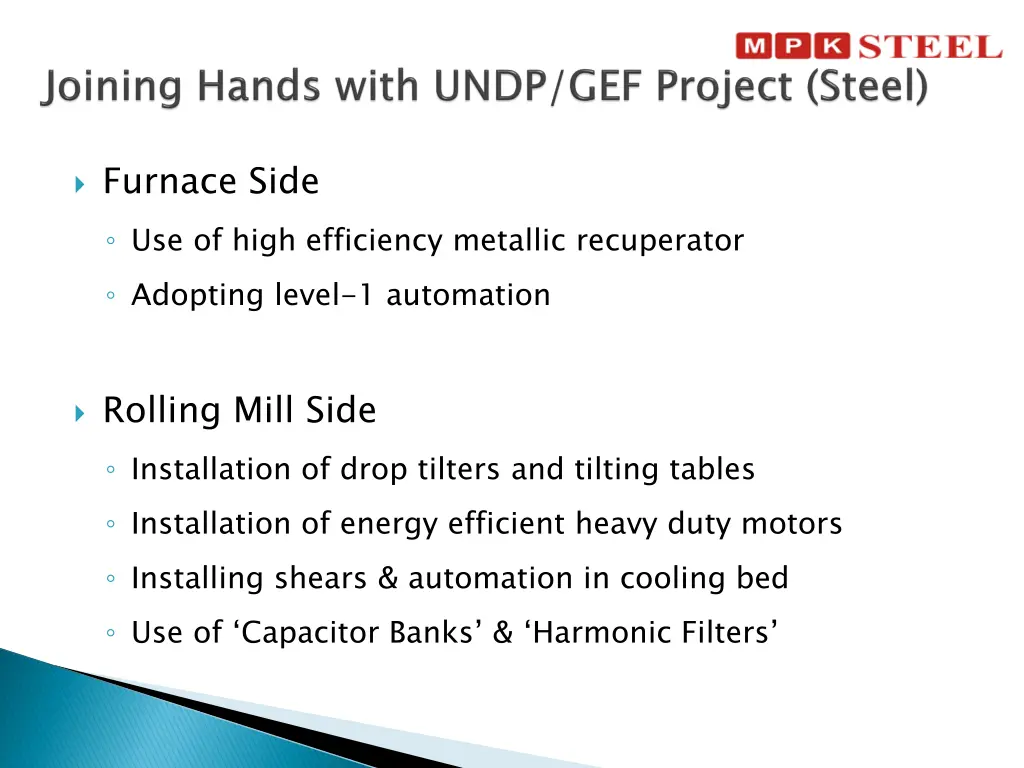 furnace side use of high efficiency metallic