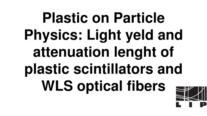 plastic on particle physics light yeld