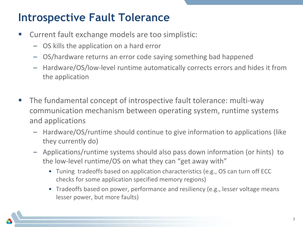 introspective fault tolerance