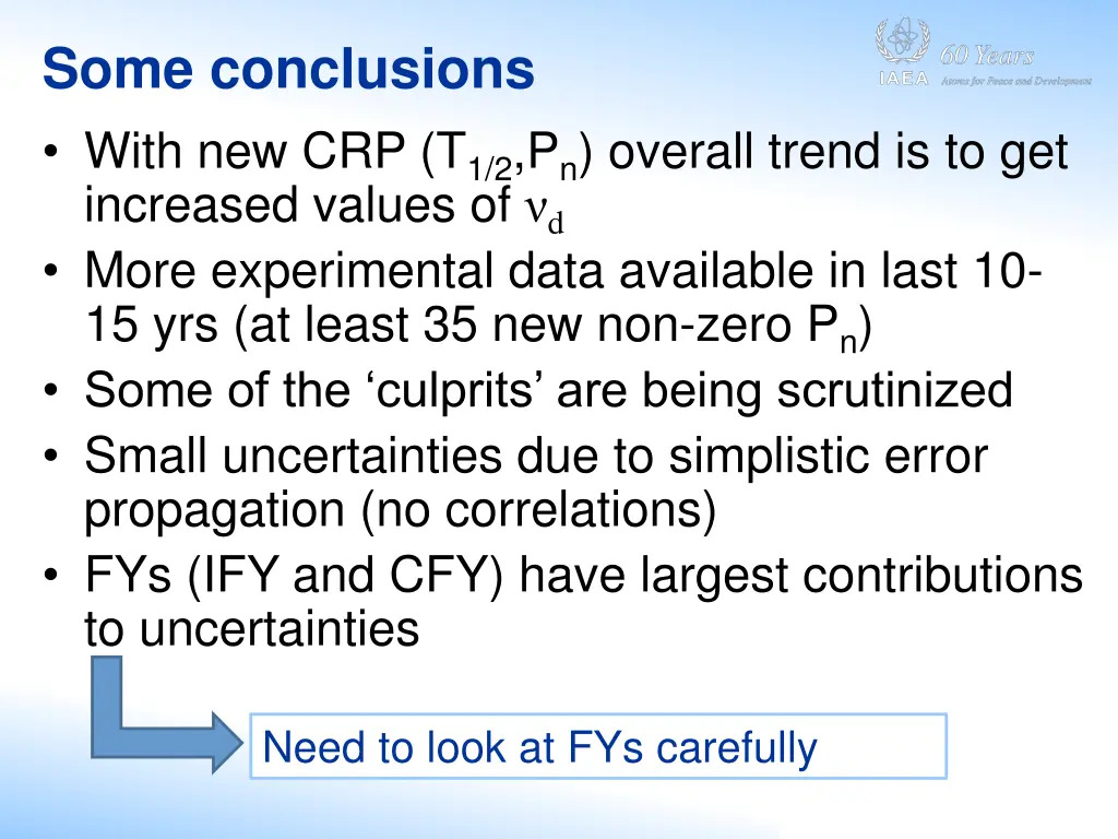 some conclusions with new crp t 1 2 p n overall