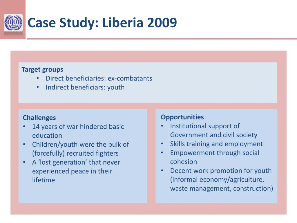 case study liberia 2009