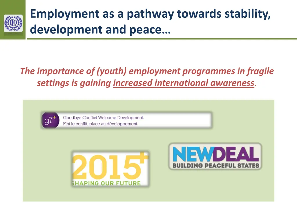 employment as a pathway towards stability
