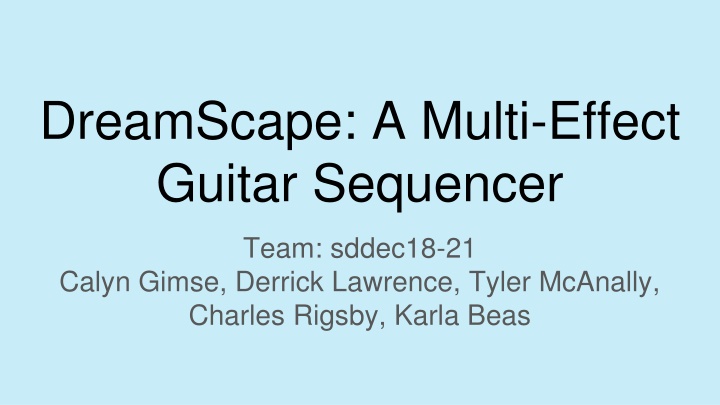 dreamscape a multi effect guitar sequencer