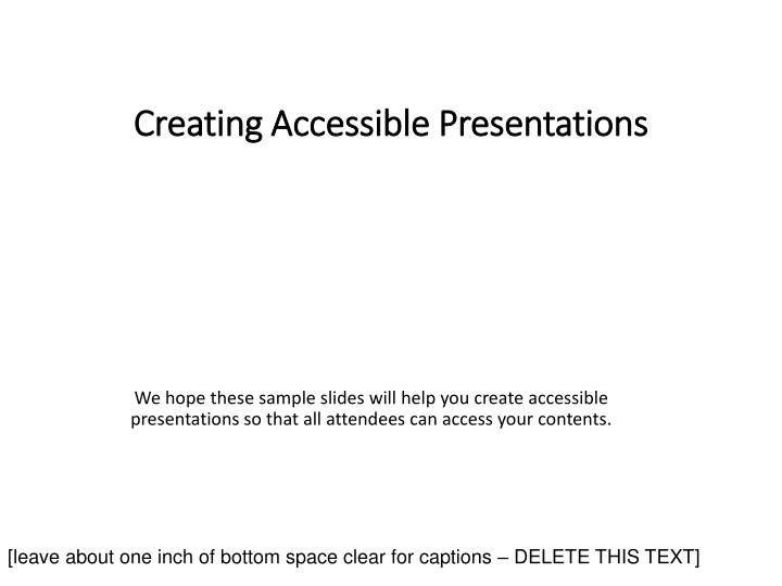 creating accessible presentations creating