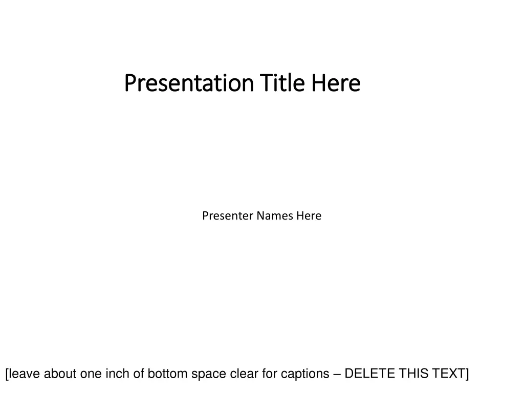 presentation title here presentation title here