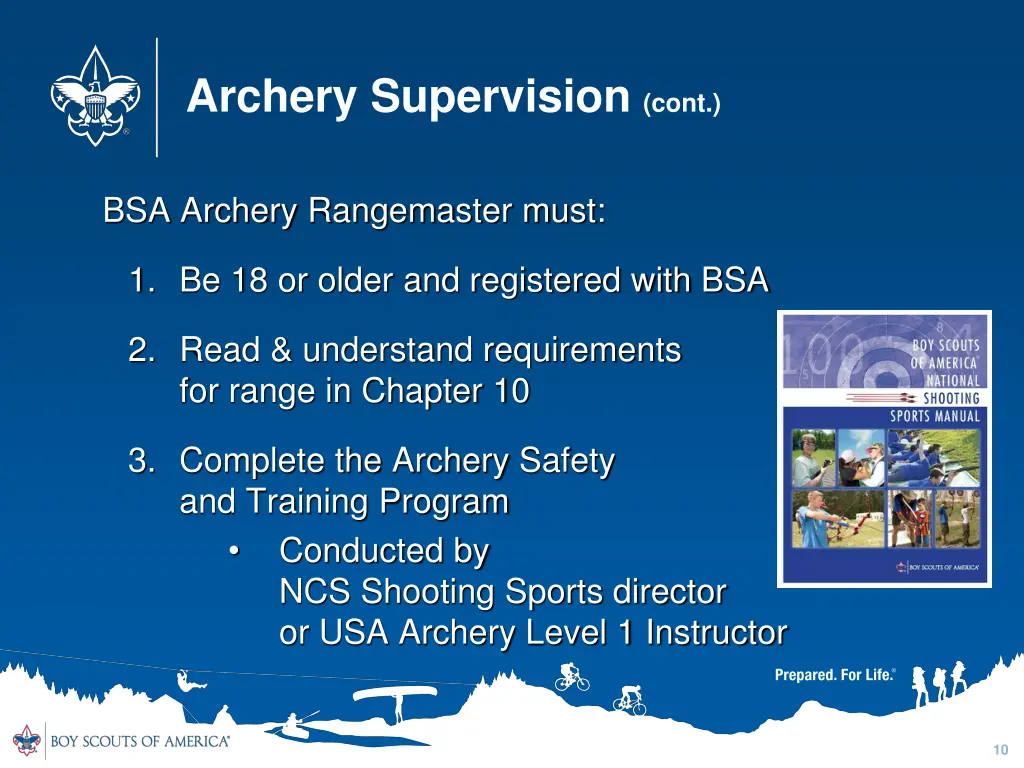 archery supervision cont