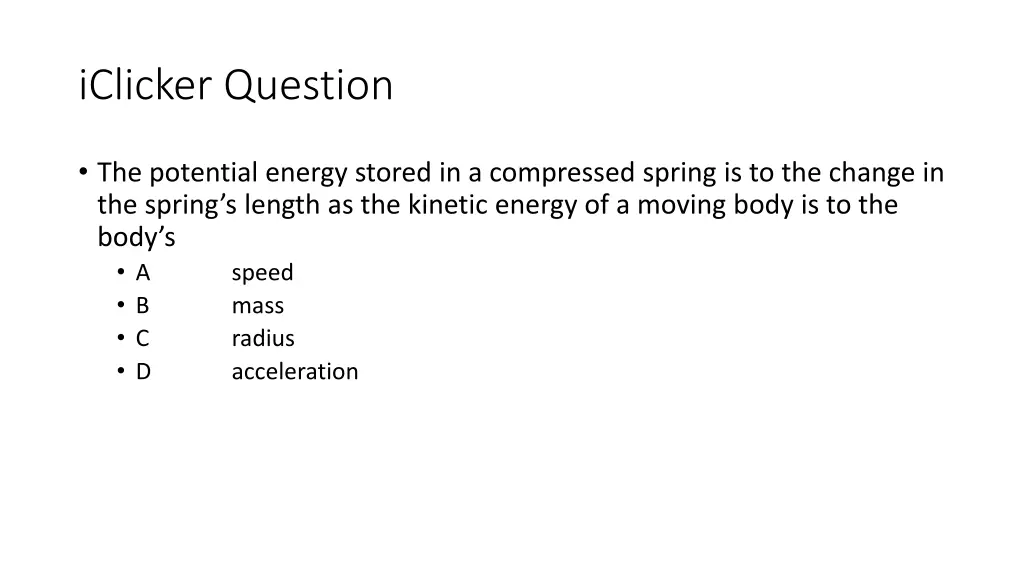iclicker question