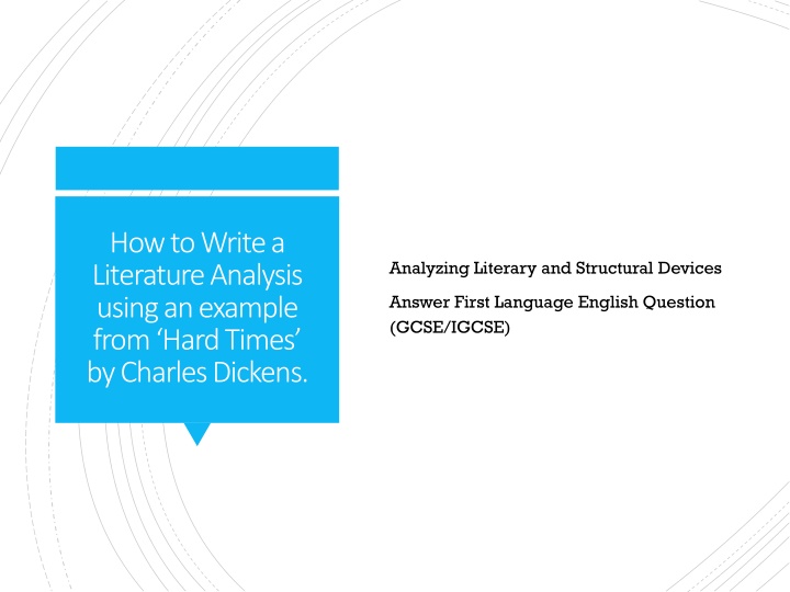 how to write a literature analysis using