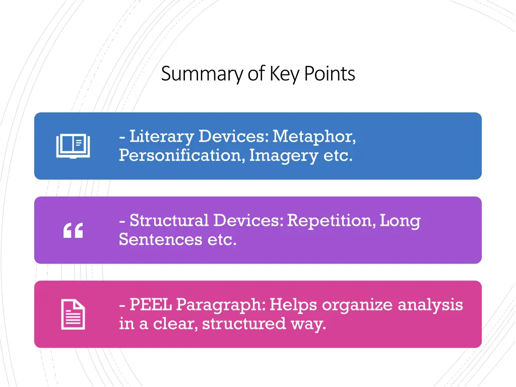 summary of key points