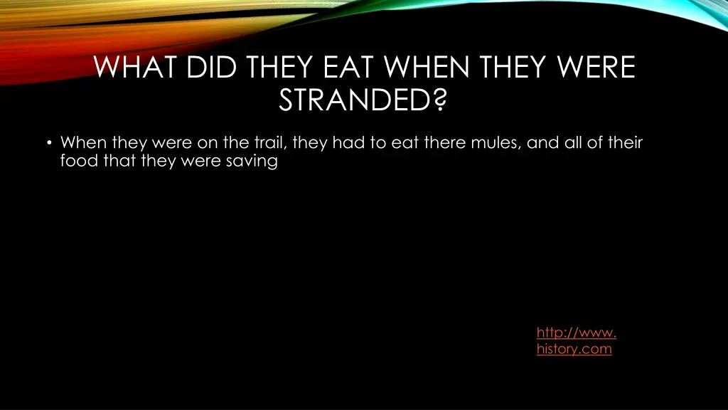 what did they eat when they were stranded