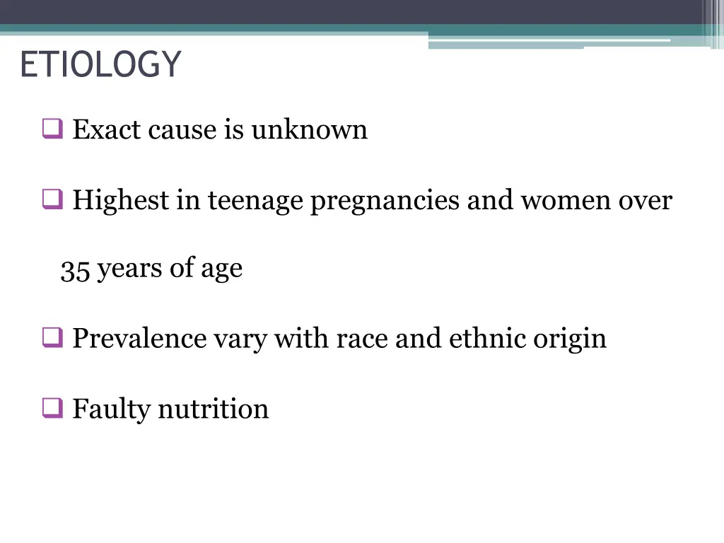 etiology