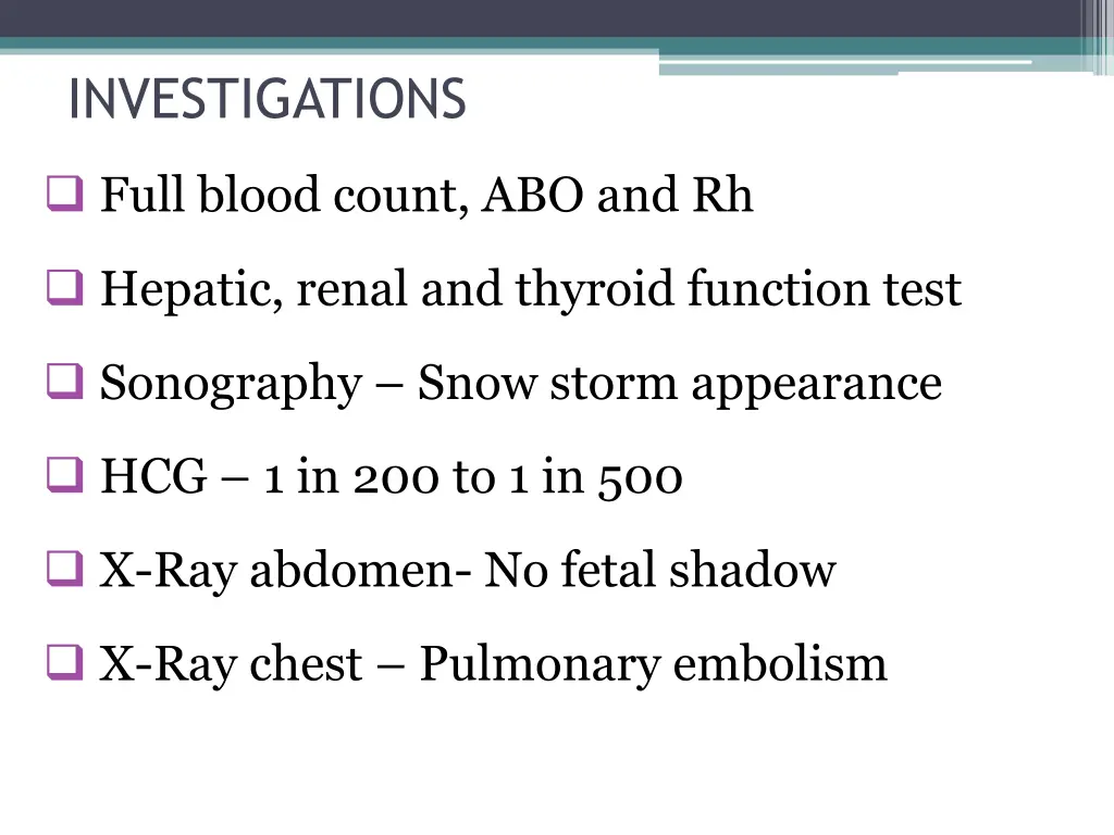 investigations