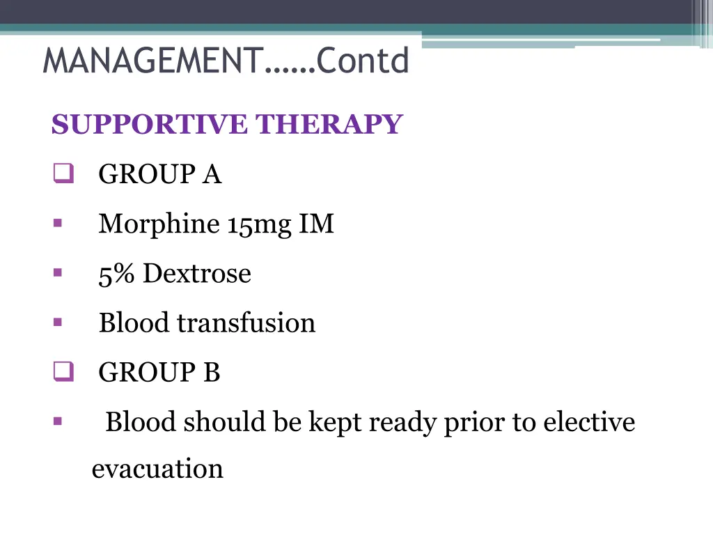 management contd 1