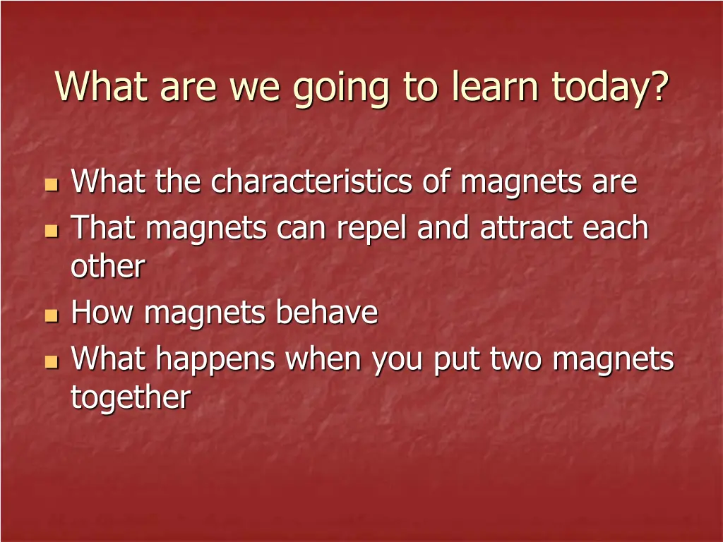 what are we going to learn today