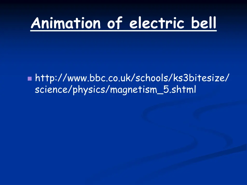 animation of electric bell