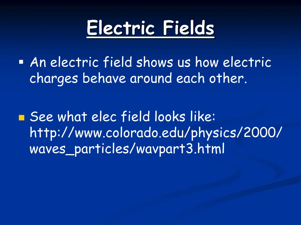 electric fields