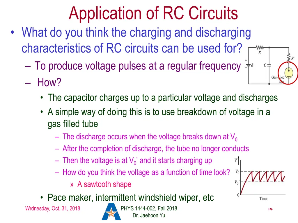 application of rc circuits