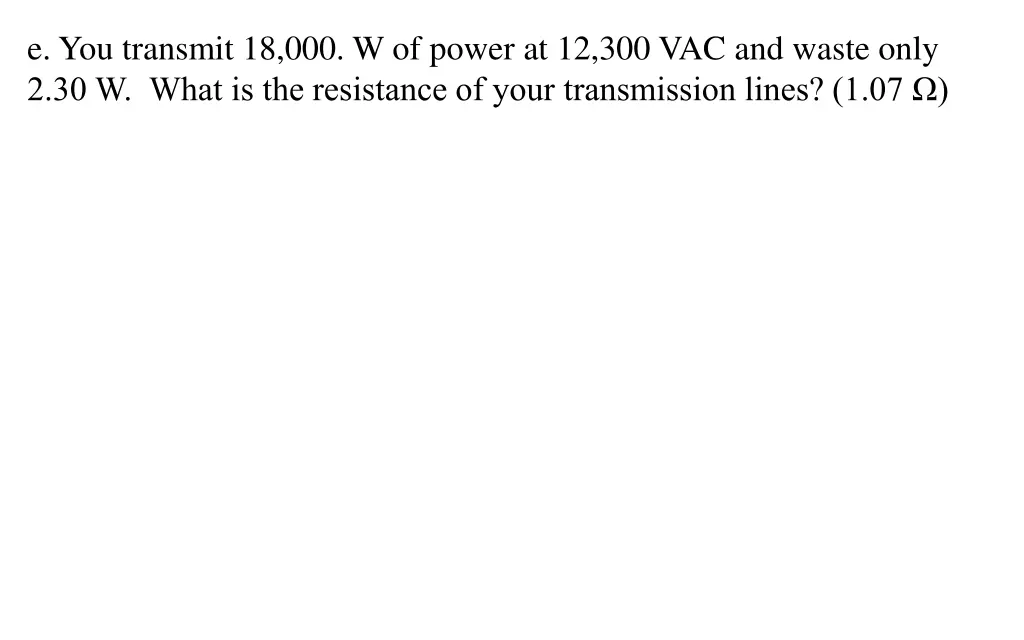 e you transmit 18 000 w of power