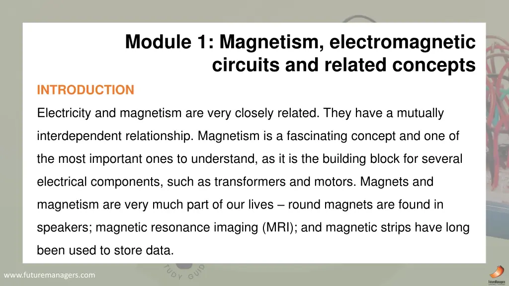 module 1 magnetism electromagnetic circuits