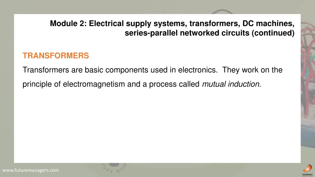 module 2 electrical supply systems transformers 1