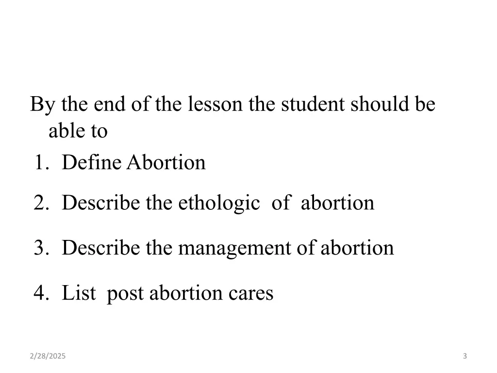 by the end of the lesson the student should