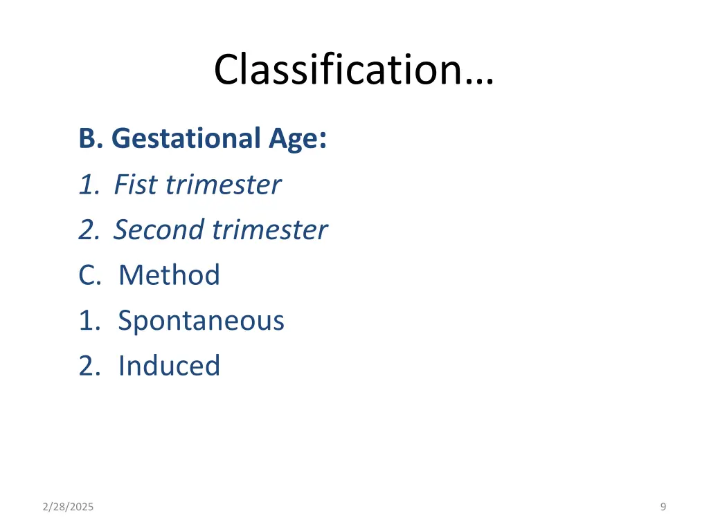 classification