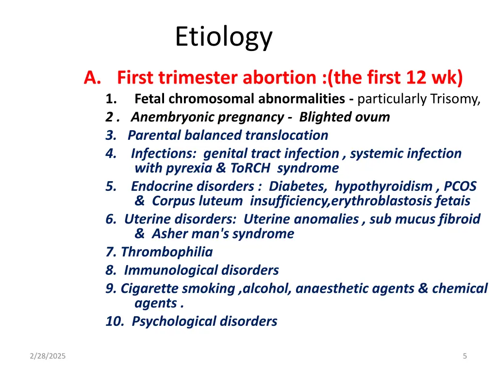 etiology