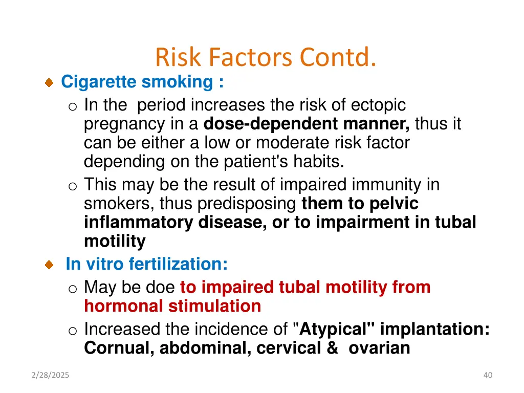 risk factors contd cigarette smoking