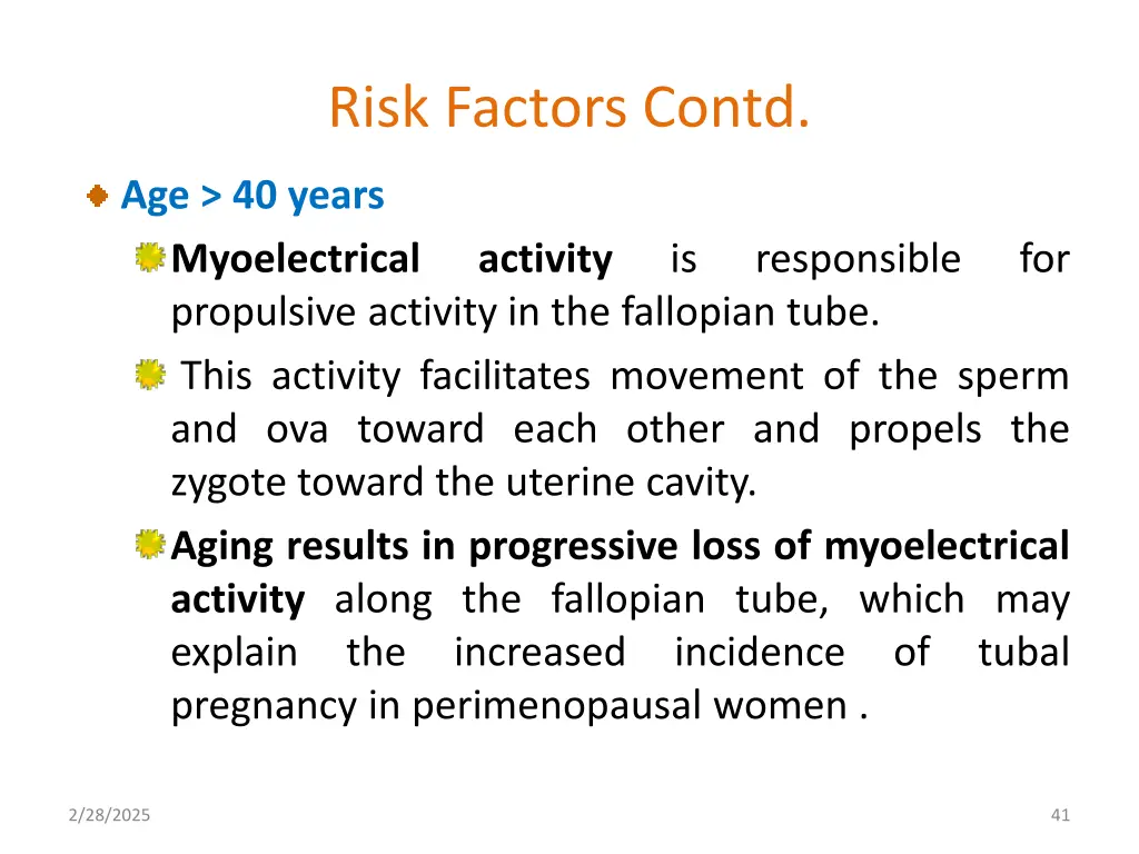 risk factors contd