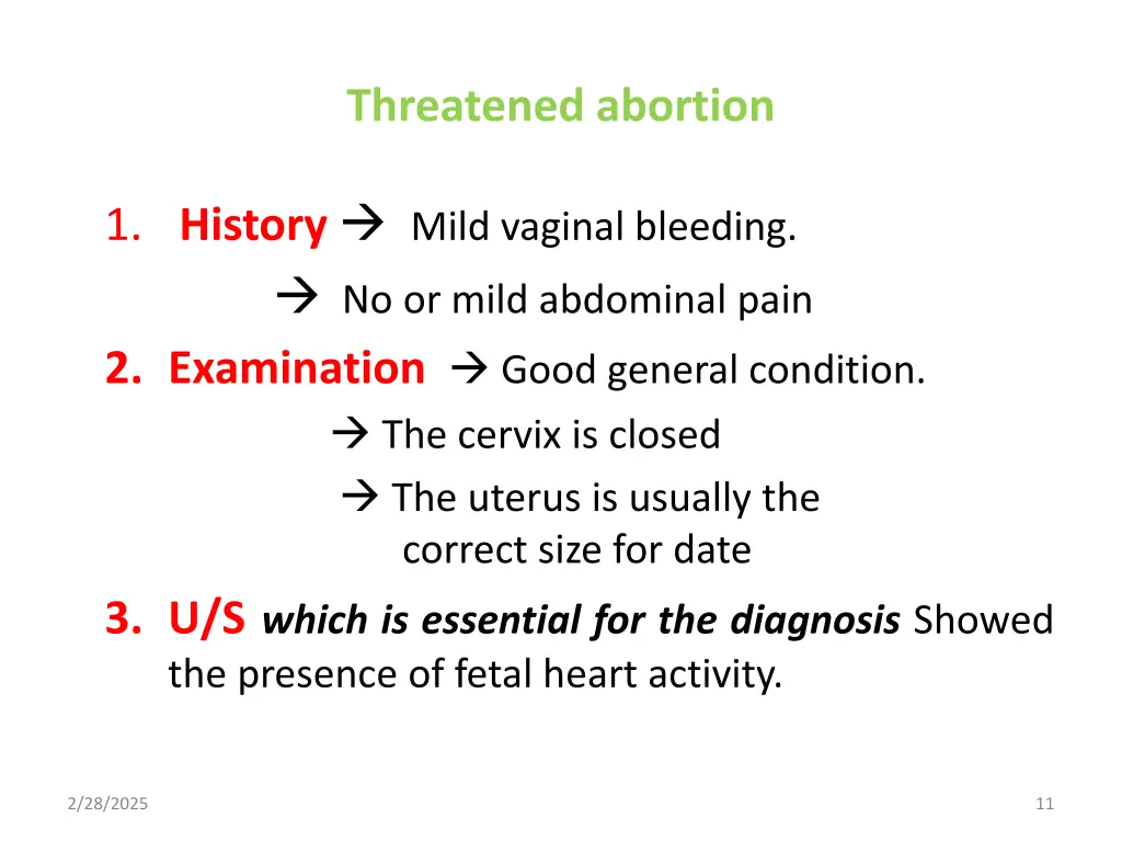 threatened abortion