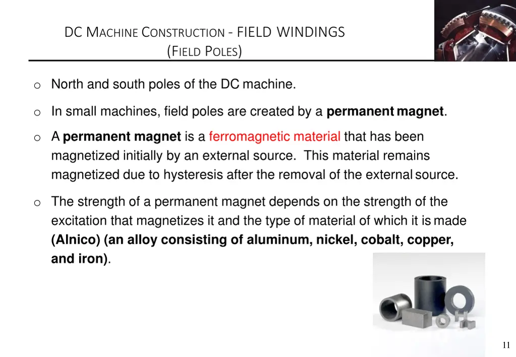 dc m achine c onstruction field windings f ield