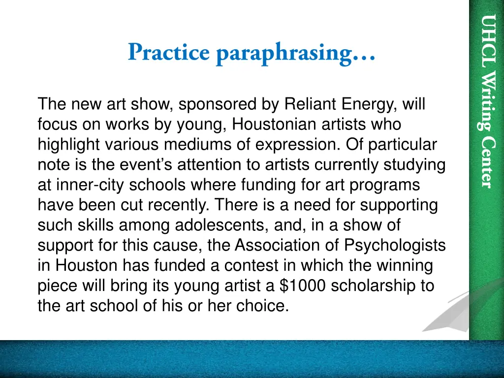 the new art show sponsored by reliant energy will