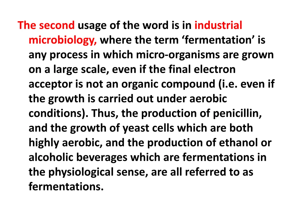 the second usage of the word is in industrial