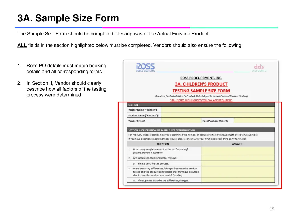 3a sample size form