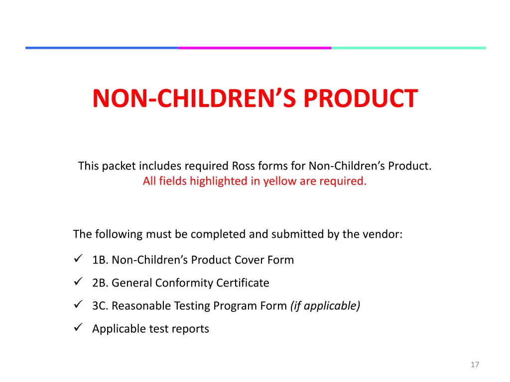 non children s product
