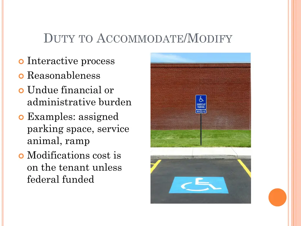 d uty to a ccommodate m odify