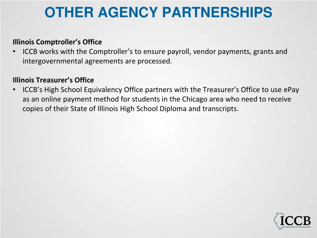 other agency partnerships