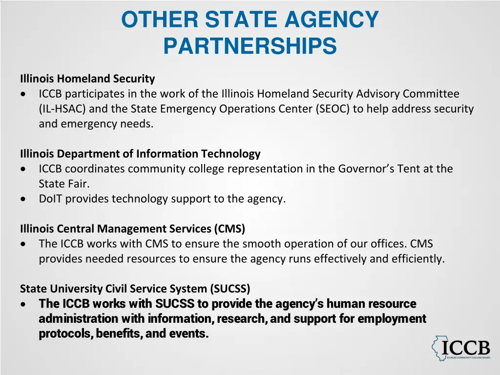 other state agency partnerships