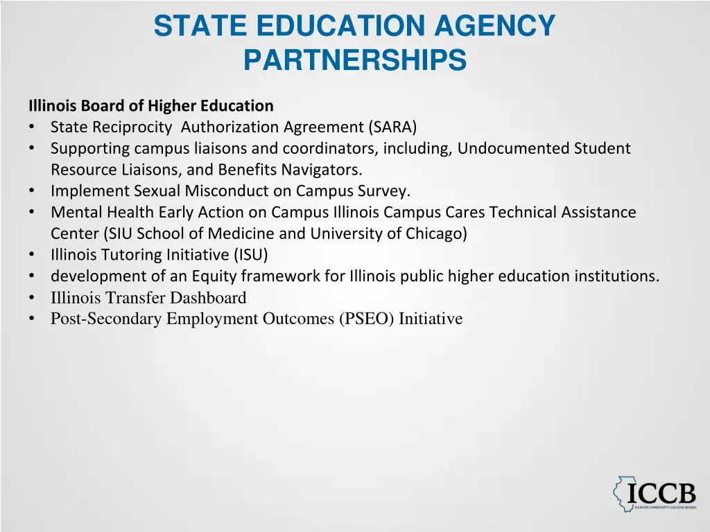 state education agency partnerships